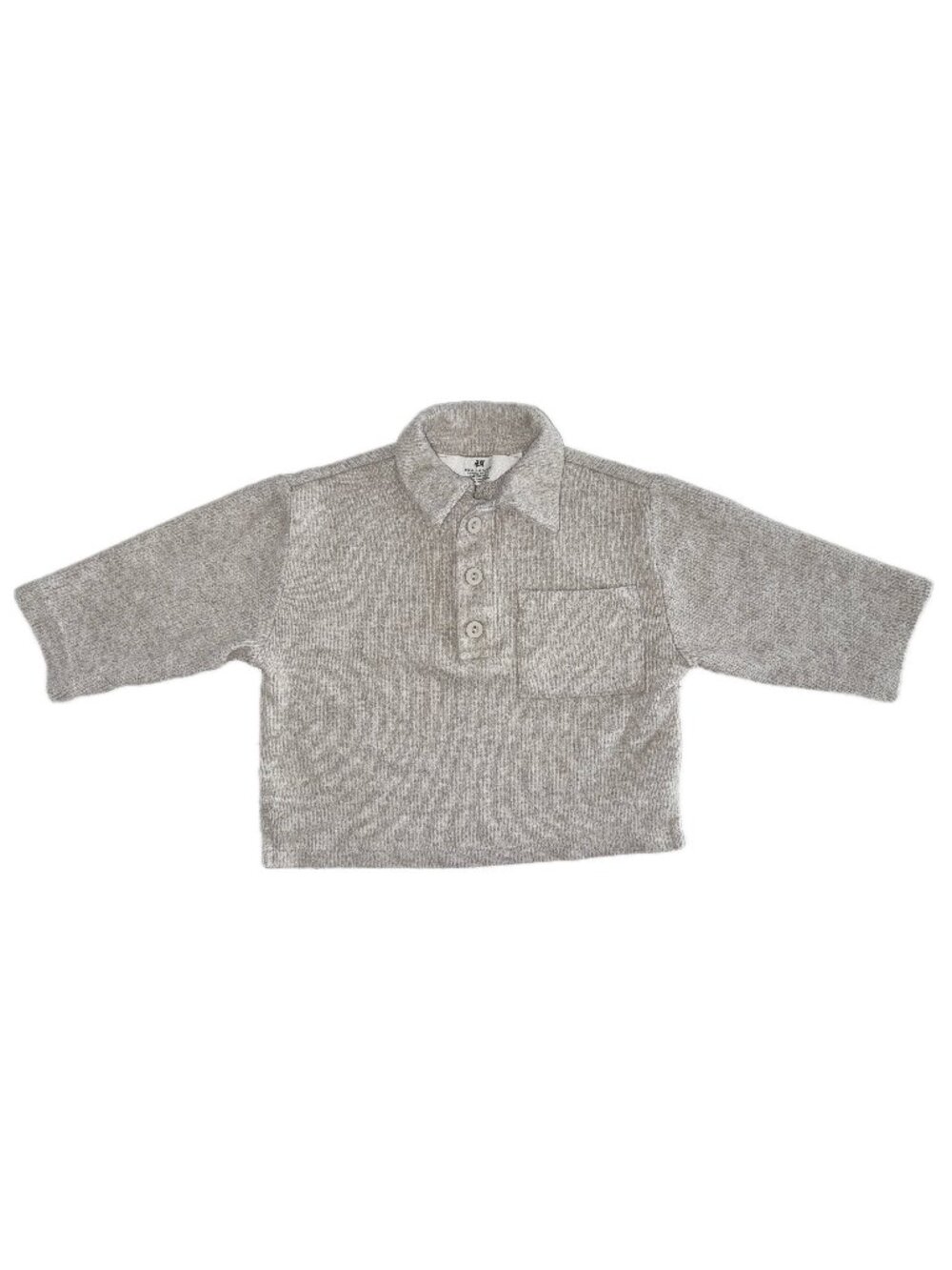 Cozy White Knit Polo Sweater